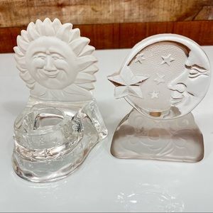 Partylite Sun and Moon Candle Holder Set